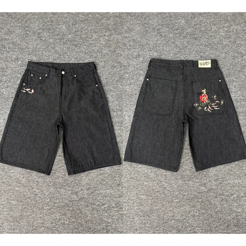 Hot New DERSCHUTZE Men's Denim Shorts Koi Fish Embroidered Loose Casual Jean Shorts High Quality Fast Delivery
Hot New DERSCHUTZE Men's Denim Shorts Koi Fish Embroidered Loose Casual Jean Shorts High Quality Fast Delivery