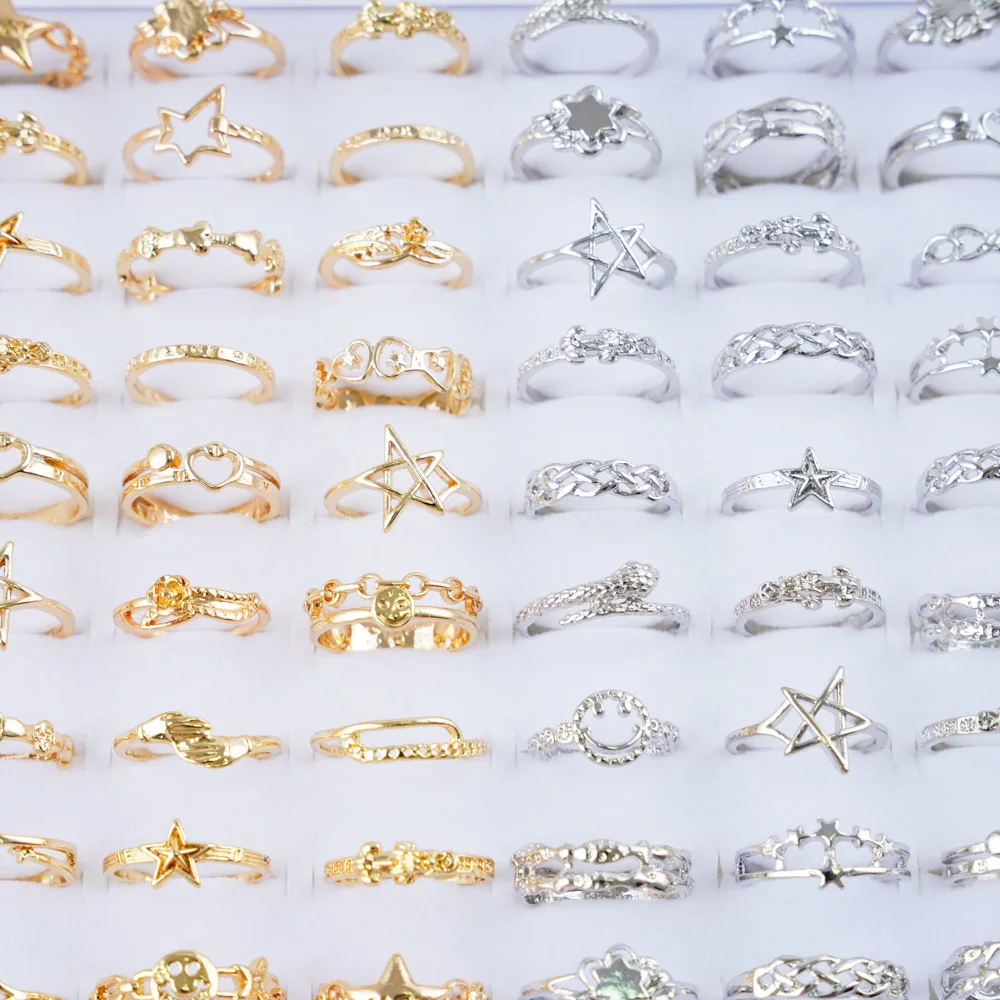 30Pcs/Lot Wholesale Hollow Heart Moon Star Flower Mix Style Fashion Finger Rings For Women Jewelry Wedding Gifts
30Pcs/Lot Wholesale Hollow Heart Moon Star Flower Mix Style Fashion Finger Rings For Women Jewelry Wedding Gifts
