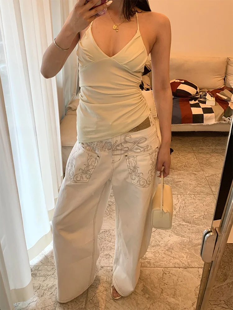 American High Street Design Printed Distressed High Waist Women's Jeans Asymmetrical Splicing Floor-Length Knife- Pants
American High Street Design Printed Distressed High Waist Women's Jeans Asymmetrical Splicing Floor-Length Knife- Pants