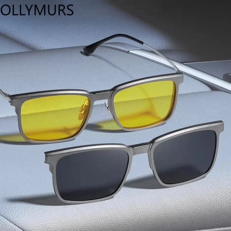 3 in 1 MagneticFrame with Polarized Sun Optical Clip & Night Vision Yellow Lens, Clip-on Glasses, SquareEyeglasses for Driving
3 in 1 MagneticFrame with Polarized Sun Optical Clip & Night Vision Yellow Lens, Clip-on Glasses, SquareEyeglasses for Driving