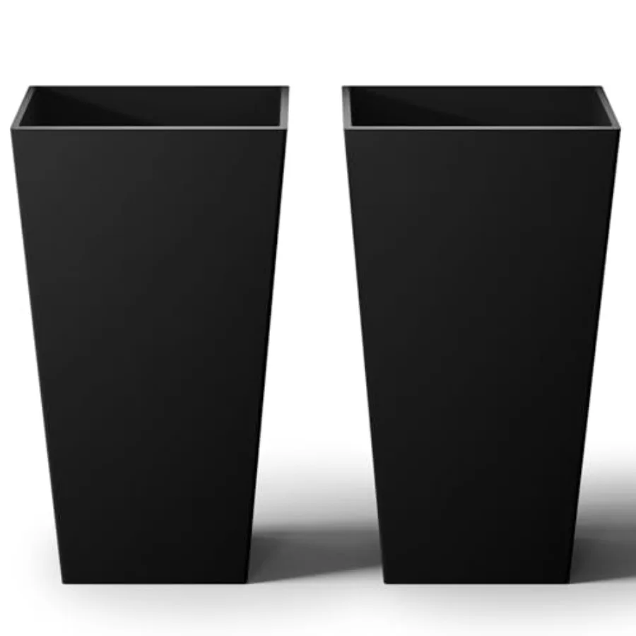 Indoor Outdoor Taper Tall Planters 30 Inch Set of 2 Black Metal Modern Large Decorative Tree Planter with Sleek Tapered Design
Indoor Outdoor Taper Tall Planters 30 Inch Set of 2 Black Metal Modern Large Decorative Tree Planter with Sleek Tapered Design