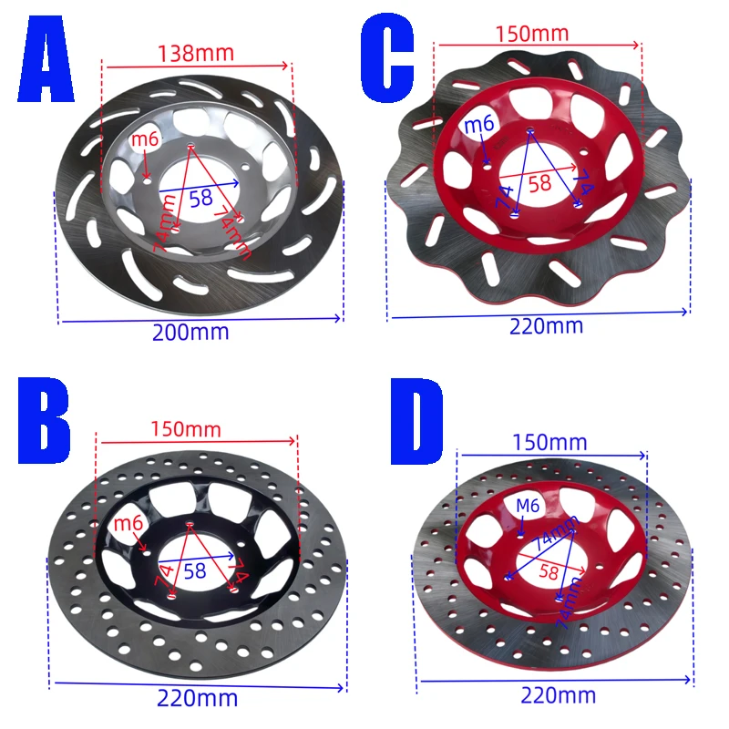 Motorcycle Front Brake Disk for Honda Lifan Dayang Loncin Dayang for CG125 WAVE110 C100 LF110 200mm/220mm Motorbike Brake Discs
Motorcycle Front Brake Disk for Honda Lifan Dayang Loncin Dayang for CG125 WAVE110 C100 LF110 200mm/220mm Motorbike Brake Discs
