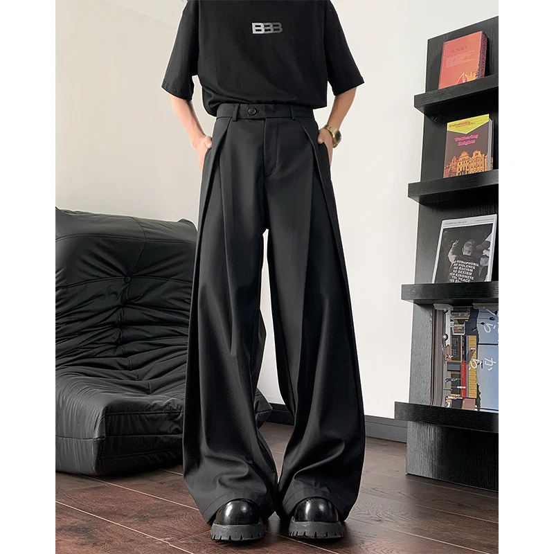 Мужские повседневные брюки свободного кроя с драпировкой, американский стиль, высокая талия, широкие штанины, молодежный летний стиль, не требуют глажки
Мужские повседневные брюки свободного кроя с драпировкой, американский стиль, высокая талия, широкие штанины, молодежный летний стиль, не требуют глажки