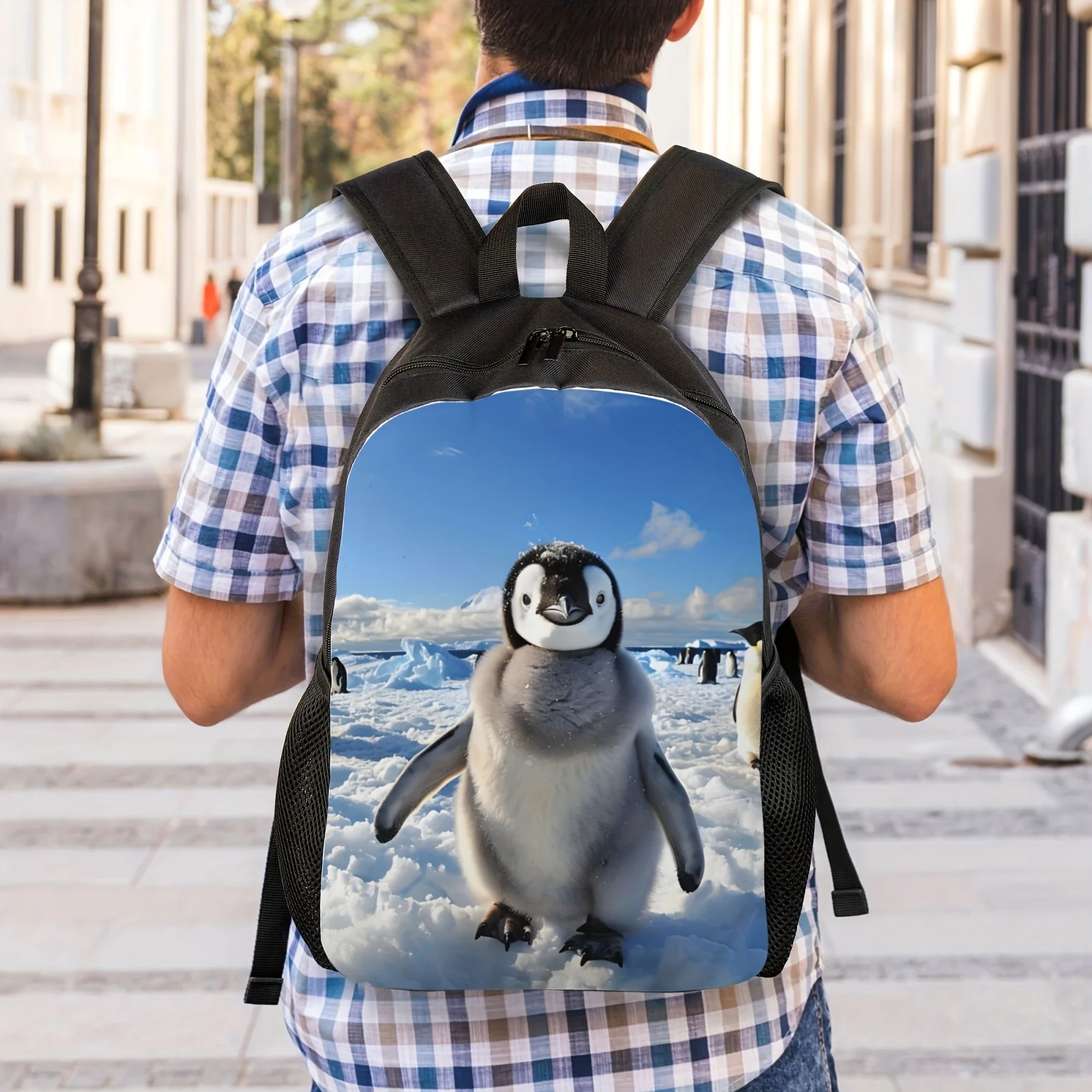 Snow Penguin Men's Backpack, Fashion Casual Printed Backpack, Adjustable Shoulder Strap, Suitable for Daily Travel, Sports
Snow Penguin Men's Backpack, Fashion Casual Printed Backpack, Adjustable Shoulder Strap, Suitable for Daily Travel, Sports