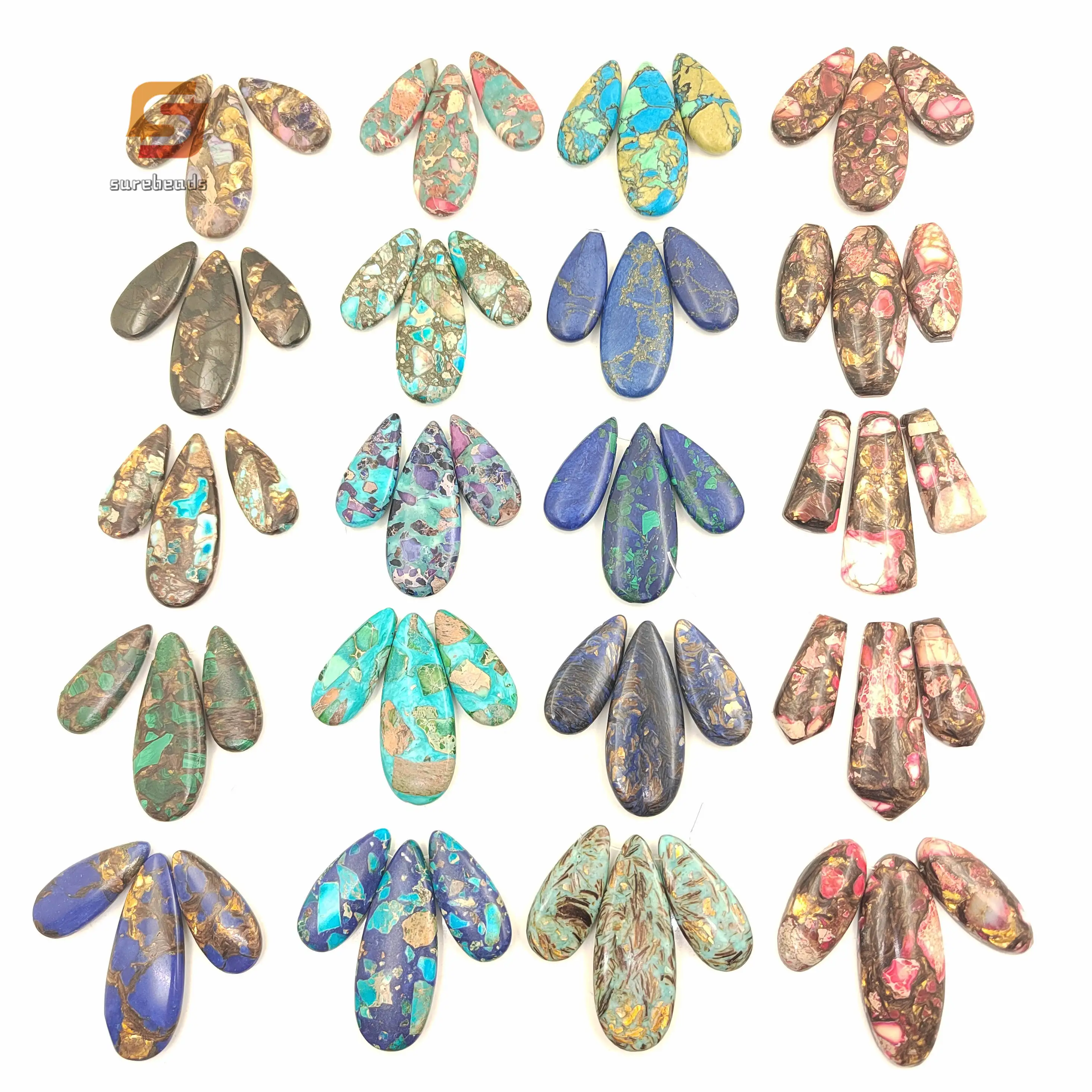 3pcs/set Top Drilled Drop Sea Sediment Graduated Beads,Multicolor Impression Jasper DIY Earring Pendant Necklaces Jewelry Making
3pcs/set Top Drilled Drop Sea Sediment Graduated Beads,Multicolor Impression Jasper DIY Earring Pendant Necklaces Jewelry Making