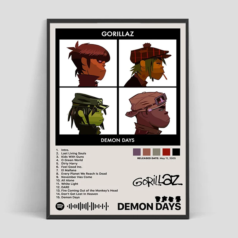 Virtual Anime Rock Band Gorillaz Posters Modern Music Album Cover Canvas Painting Pictures Wall Decoration Living Room Decor
Virtual Anime Rock Band Gorillaz Posters Modern Music Album Cover Canvas Painting Pictures Wall Decoration Living Room Decor