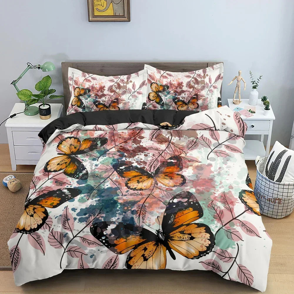 Luxury New 3D Print Butterfly Duvet Cover King Queen Size Animal Floral Bedding Set Beautiful Flower Polyester Quilt Cover
Luxury New 3D Print Butterfly Duvet Cover King Queen Size Animal Floral Bedding Set Beautiful Flower Polyester Quilt Cover