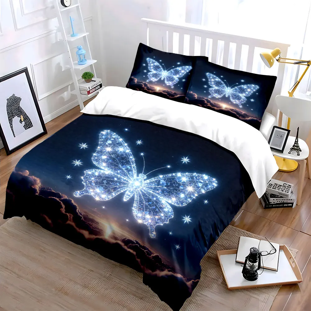 "Crystal Butterfly Themed Gift Set" Soft Comfortable Duvet Cover Bedding Set Included 1*Duvet Cover & 2*Pillowcases, gift
"Crystal Butterfly Themed Gift Set" Soft Comfortable Duvet Cover Bedding Set Included 1*Duvet Cover & 2*Pillowcases, gift