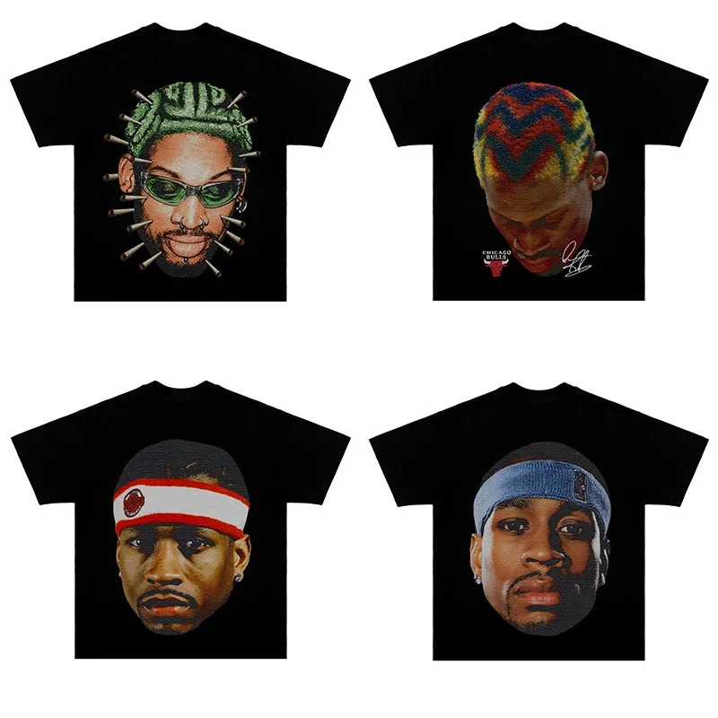 N Star Head Photo T-shirt Men Summer Vintage America T-shirt Direct Spray Print Personalized Street Short Sleeve Pullover Top
N Star Head Photo T-shirt Men Summer Vintage America T-shirt Direct Spray Print Personalized Street Short Sleeve Pullover Top