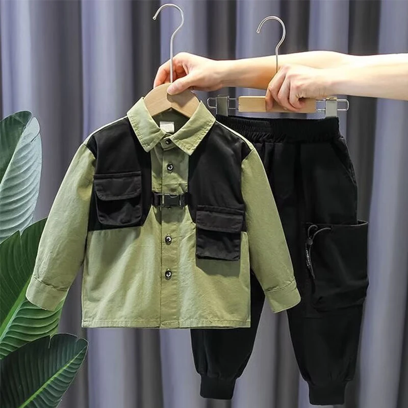 Korean Boys Autumn Set 2024 New Spring and Autumn Cool Children's Shirt+Pants Boys' Two piece Set Trendy Kids Outfits
Korean Boys Autumn Set 2024 New Spring and Autumn Cool Children's Shirt+Pants Boys' Two piece Set Trendy Kids Outfits