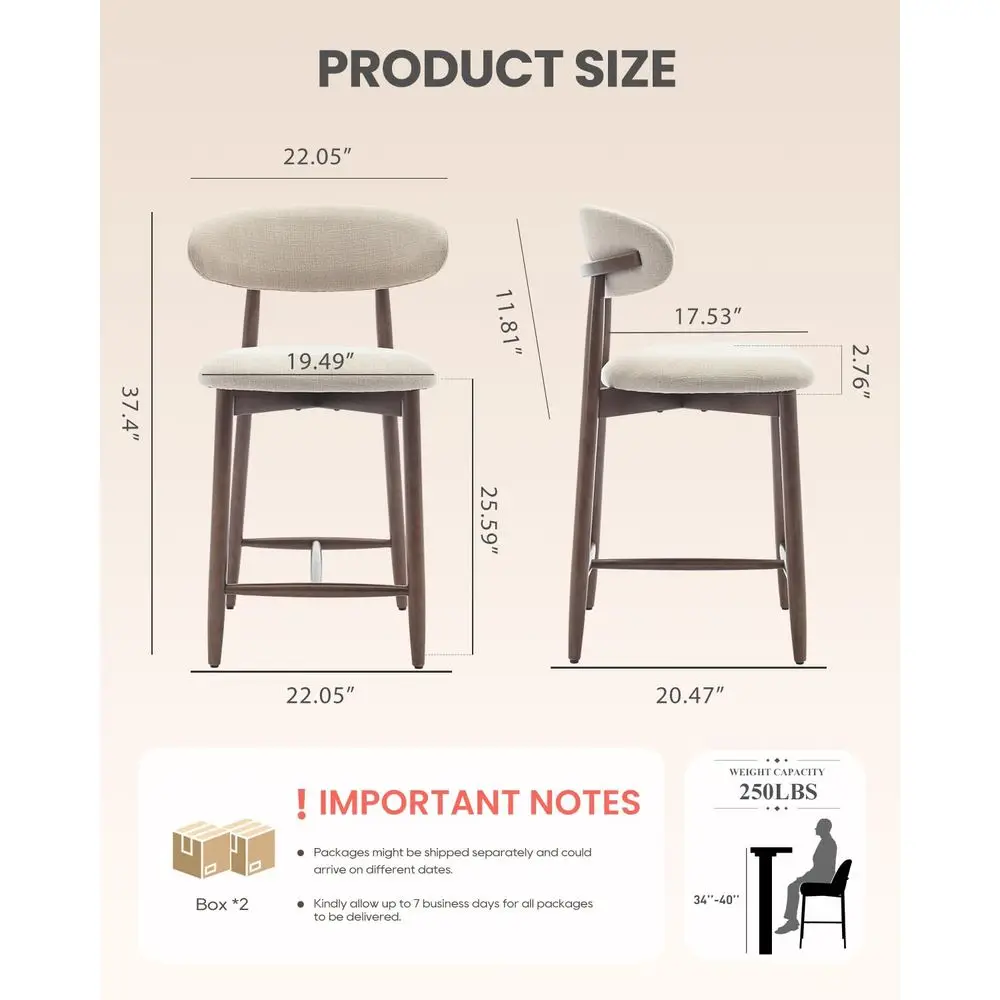 Stools Set of 3, 25.6 Counter Height Bar Stools with Wood Legs, Upholstered Modern Kitchen Barstools for Kitchen Island Dining
Stools Set of 3, 25.6 Counter Height Bar Stools with Wood Legs, Upholstered Modern Kitchen Barstools for Kitchen Island Dining