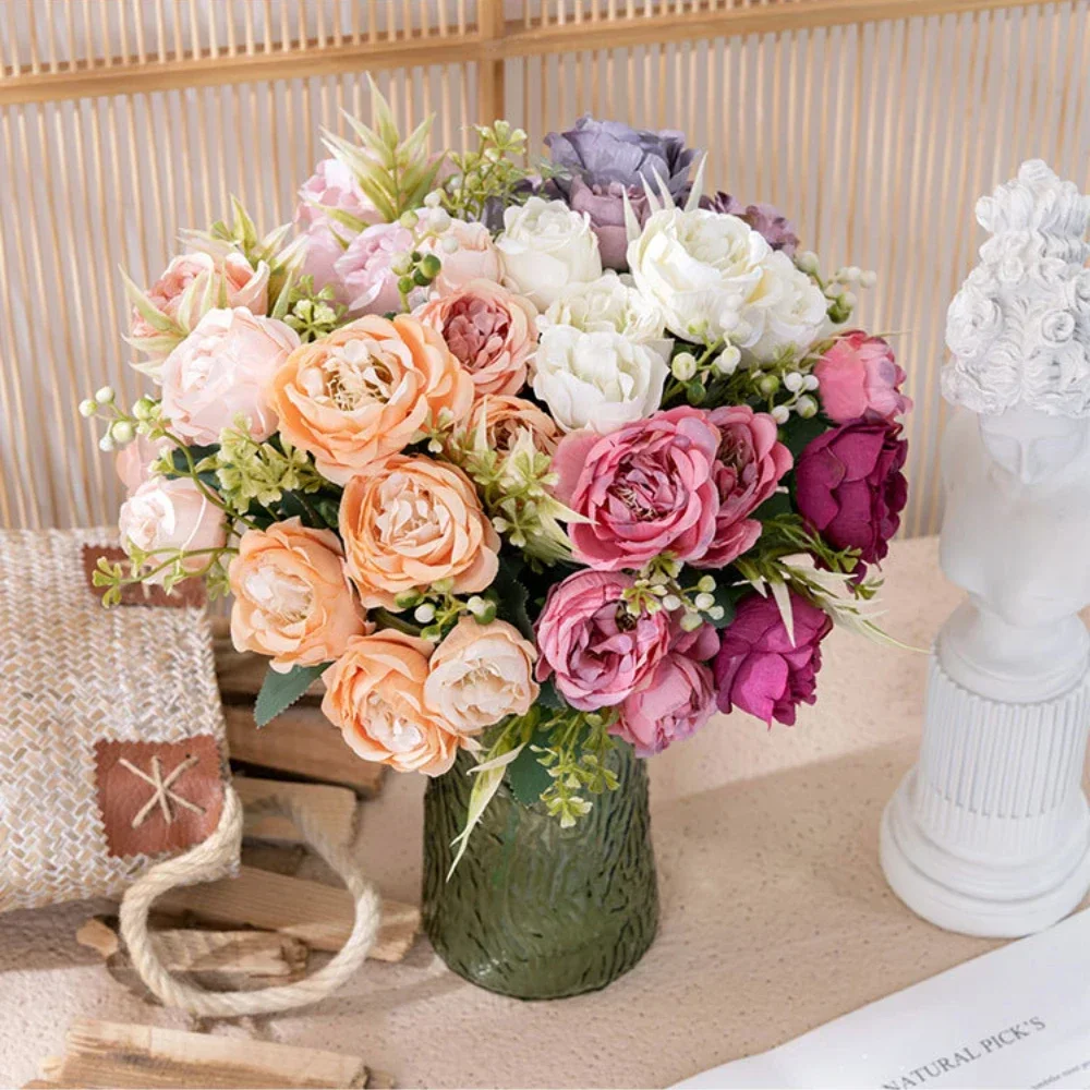 30cm Rose Silk Peony Artificial Flower Pink DIY Home Living Room Garden Wedding Decoration Fake Flowers for Vase Cheap Bouquet
30cm Rose Silk Peony Artificial Flower Pink DIY Home Living Room Garden Wedding Decoration Fake Flowers for Vase Cheap Bouquet