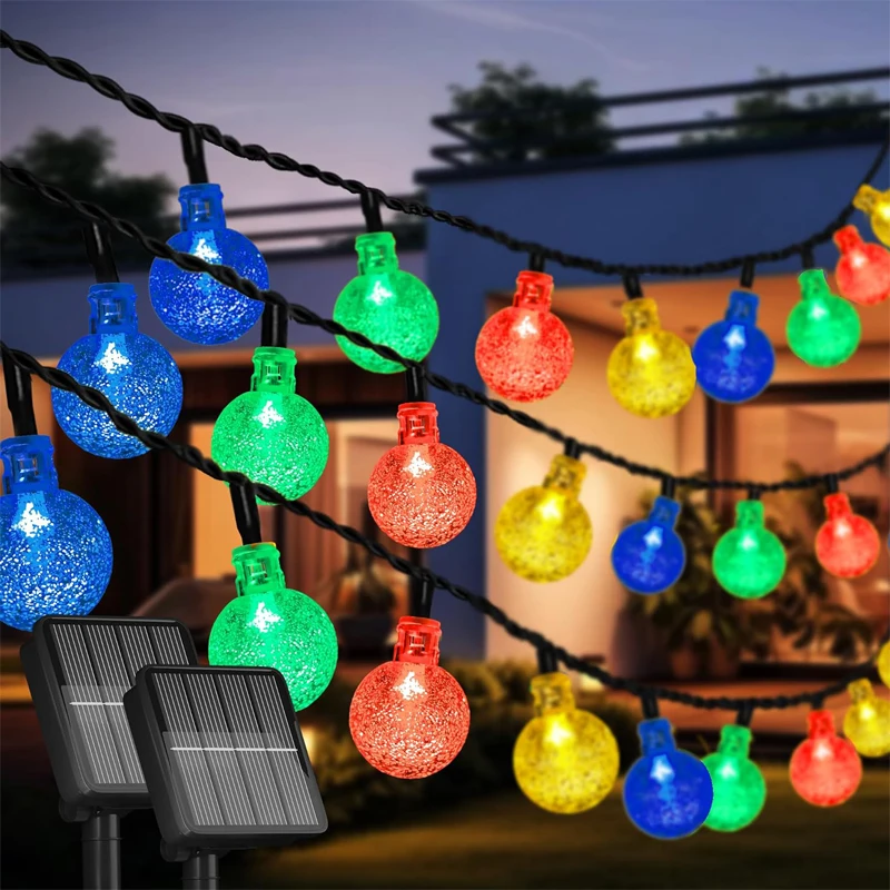 1/2 Pack LED Solar String Lights Outdoor Waterproof Crystal Globe Lights with 8 Lighting Modes for Garden Wedding Party Decor
1/2 Pack LED Solar String Lights Outdoor Waterproof Crystal Globe Lights with 8 Lighting Modes for Garden Wedding Party Decor
