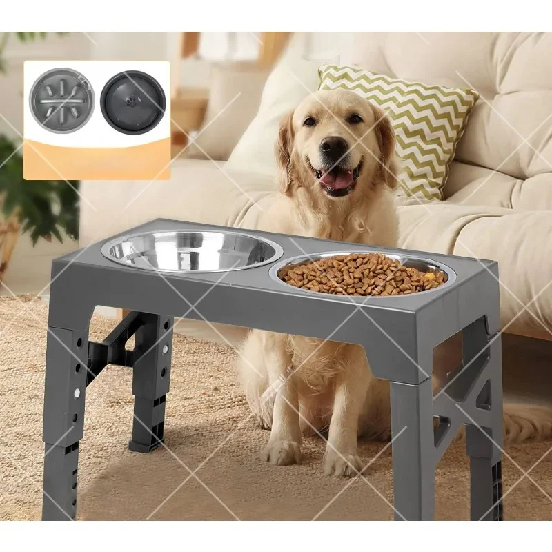 Pet bowl stainless steel dog bowl anti knock lifting dog dog bowl large food pet slow
Pet bowl stainless steel dog bowl anti knock lifting dog dog bowl large food pet slow
