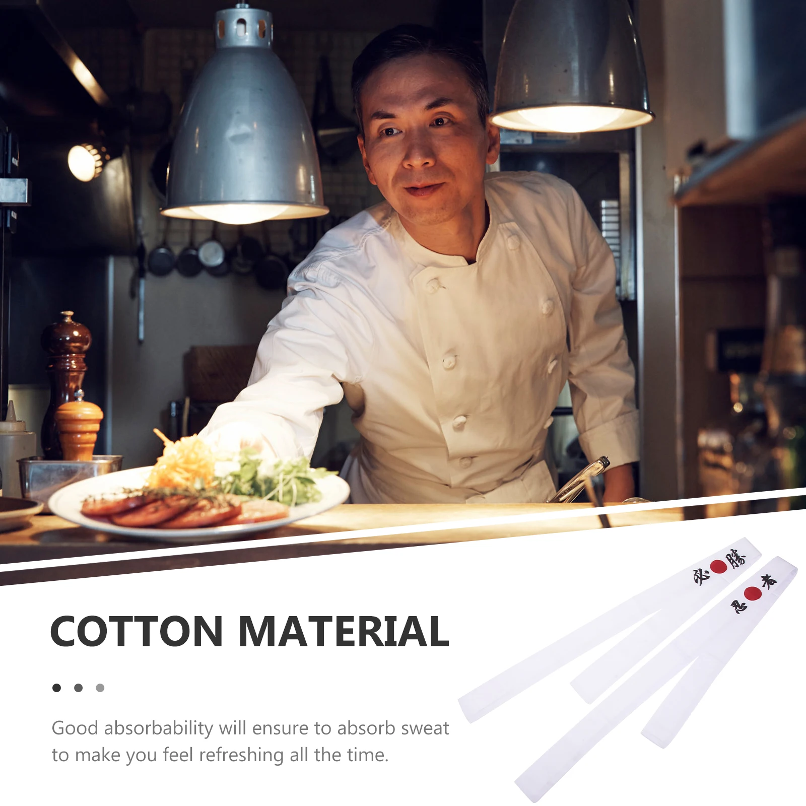 2Pcs Japanese Chef Karate Cotton Sushi Costume Chef Karate Headband Sports Cooking Turban Tie Breathable Hairband DIY Decor
2Pcs Japanese Chef Karate Cotton Sushi Costume Chef Karate Headband Sports Cooking Turban Tie Breathable Hairband DIY Decor