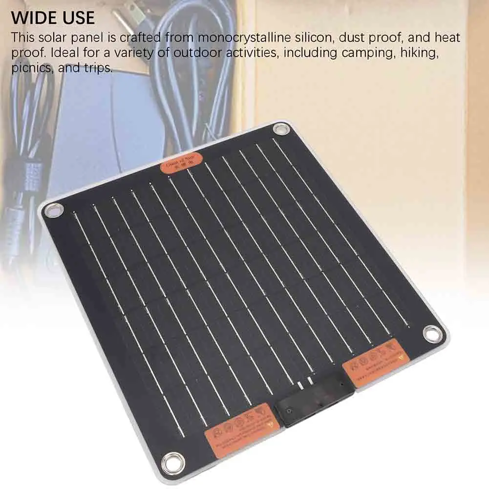 10W 5V 2A Solar Panel with 2 USB C Ports Outdoor Solar Cell Solar Charging Panel Solar Charger for Camping Hiking Backpacking
10W 5V 2A Solar Panel with 2 USB C Ports Outdoor Solar Cell Solar Charging Panel Solar Charger for Camping Hiking Backpacking