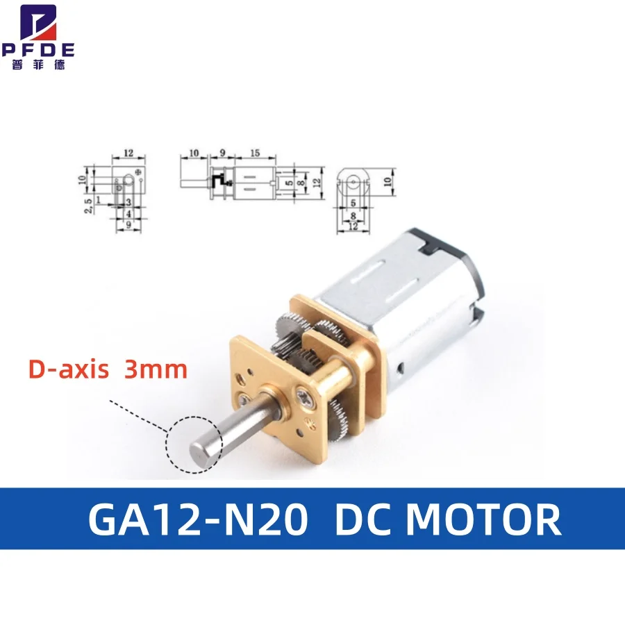 GA12-N20 DC Micro Metal Gear Motor Gear Wheel 3V6V12V 30RPM-1000RPM High Torque Mini Gearmotor for Robotics And DIY Projects new
GA12-N20 DC Micro Metal Gear Motor Gear Wheel 3V6V12V 30RPM-1000RPM High Torque Mini Gearmotor for Robotics And DIY Projects new