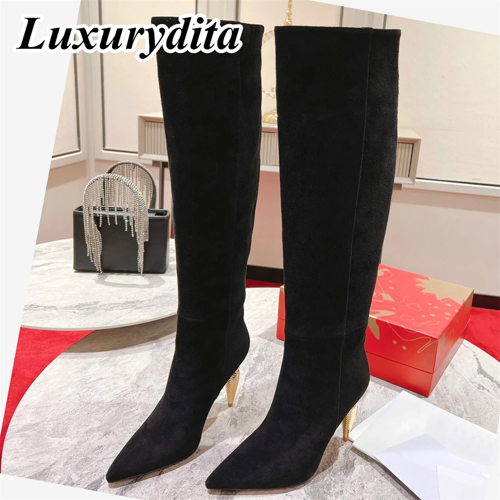 Top Quality Womens High Heel Boots Luxury Fashion Women Ankle Boots Designer Red heel leather sole over the knee boots 1198
Top Quality Womens High Heel Boots Luxury Fashion Women Ankle Boots Designer Red heel leather sole over the knee boots 1198