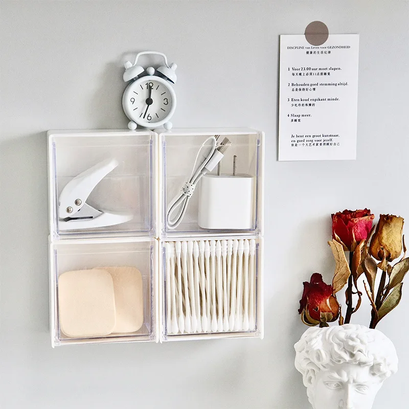 Transparent Wall Shelf Bathroom Organizer Makeup for Cotton Swabs Makeup Case for Small Things Storage Jewelry Plastic Boxes
Transparent Wall Shelf Bathroom Organizer Makeup for Cotton Swabs Makeup Case for Small Things Storage Jewelry Plastic Boxes