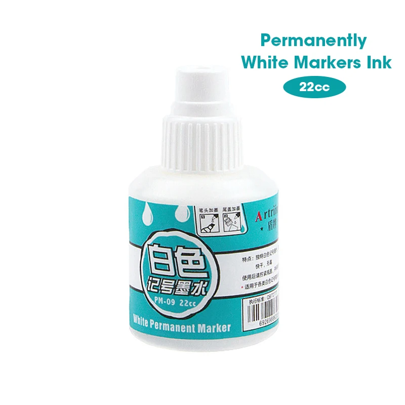 1 Box 22cc White Markers Ink Oil-Based Waterproof Non-Erasable Non-Fading Special Refiller Fluids for White Paint Pens
1 Box 22cc White Markers Ink Oil-Based Waterproof Non-Erasable Non-Fading Special Refiller Fluids for White Paint Pens