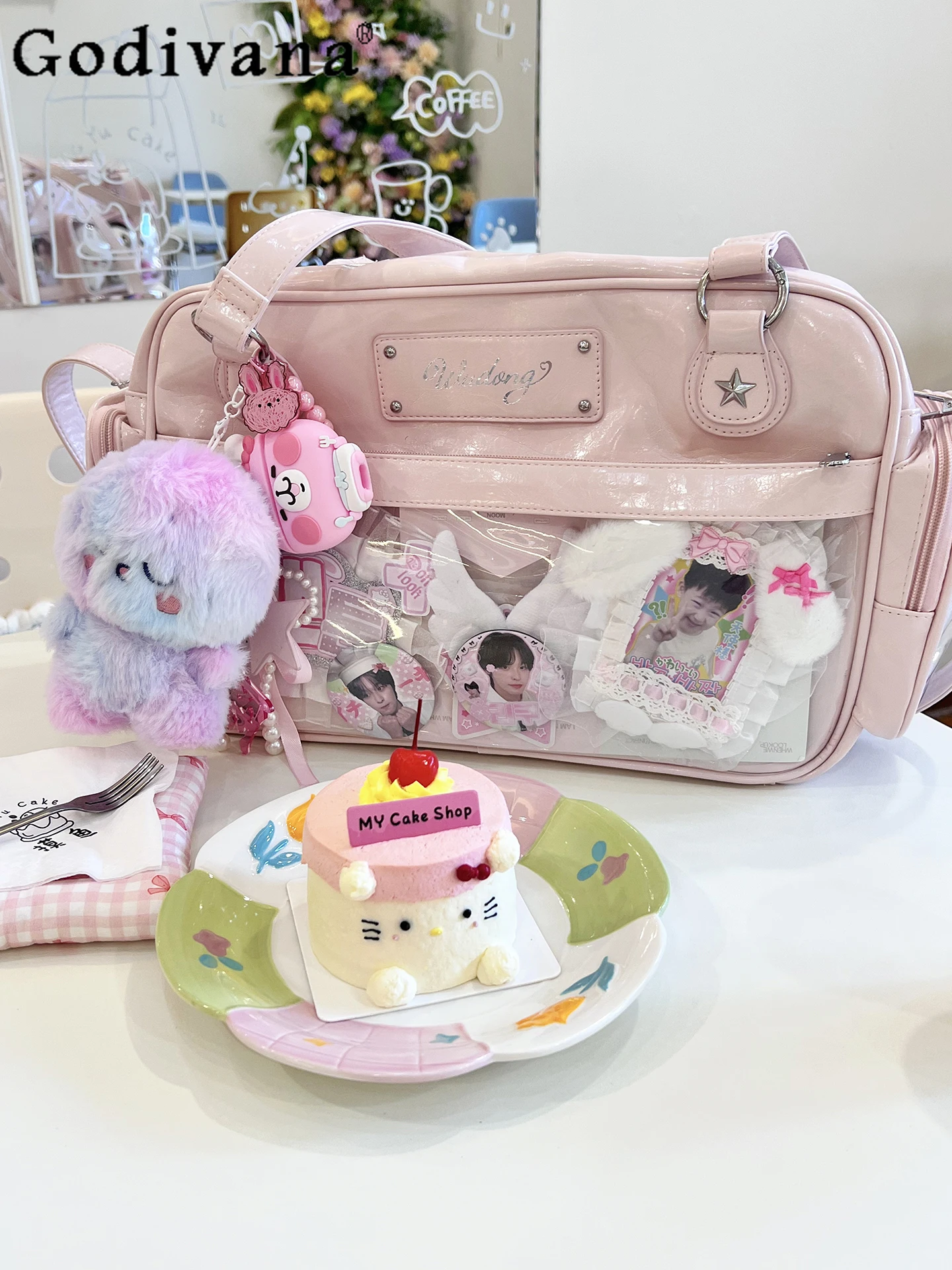 2D Japanese Original Large Capacity Handbag Daily Versatile Transparent Cute Doll Bag Daily Commute Crossbody Bag for Women
2D Japanese Original Large Capacity Handbag Daily Versatile Transparent Cute Doll Bag Daily Commute Crossbody Bag for Women