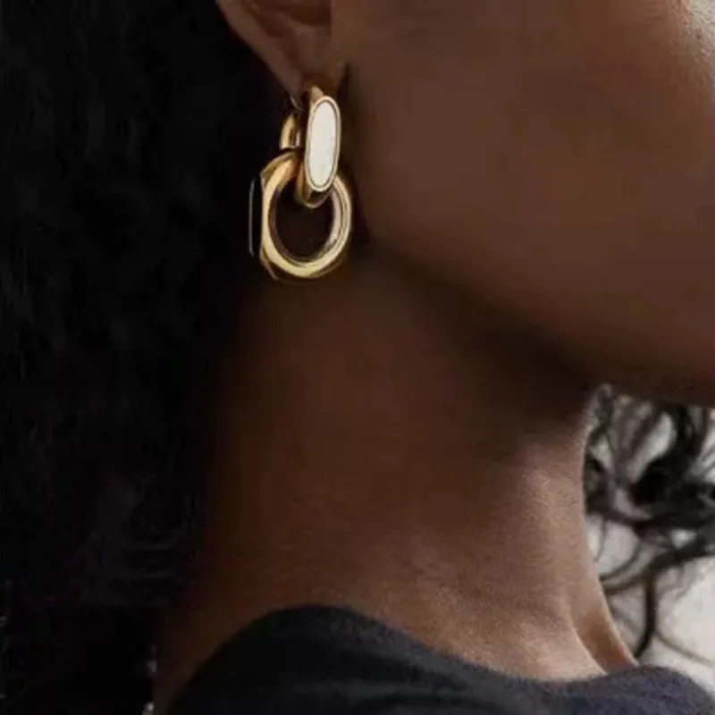 Europe America Top Quality Gold Silver Dual Color Geometric Detachable Earrings Women Designer Luxury Jewelry Trend
Europe America Top Quality Gold Silver Dual Color Geometric Detachable Earrings Women Designer Luxury Jewelry Trend