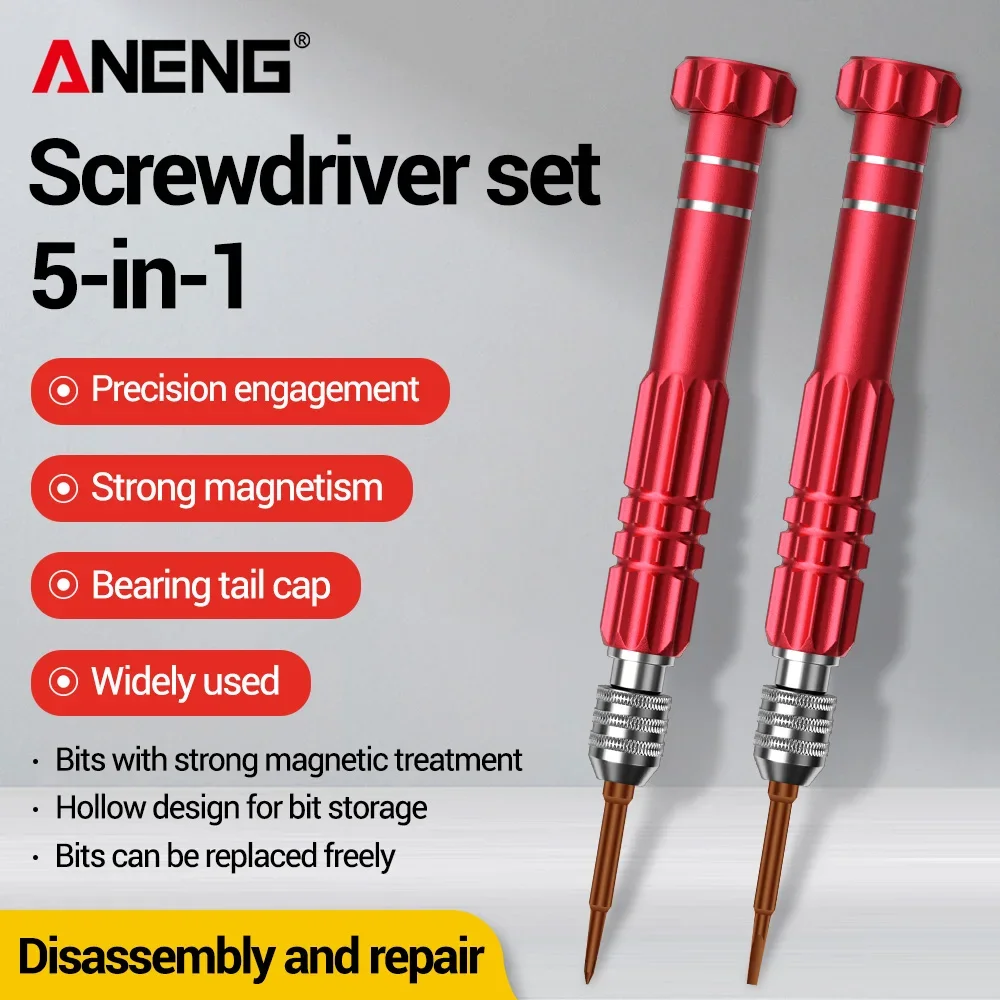 ANENG Multifunctional Screwdriver High-precision 5-in-1 Set Strong Magnetism Disassembly And Repair Electric Soldering Iron Tool
ANENG Multifunctional Screwdriver High-precision 5-in-1 Set Strong Magnetism Disassembly And Repair Electric Soldering Iron Tool
