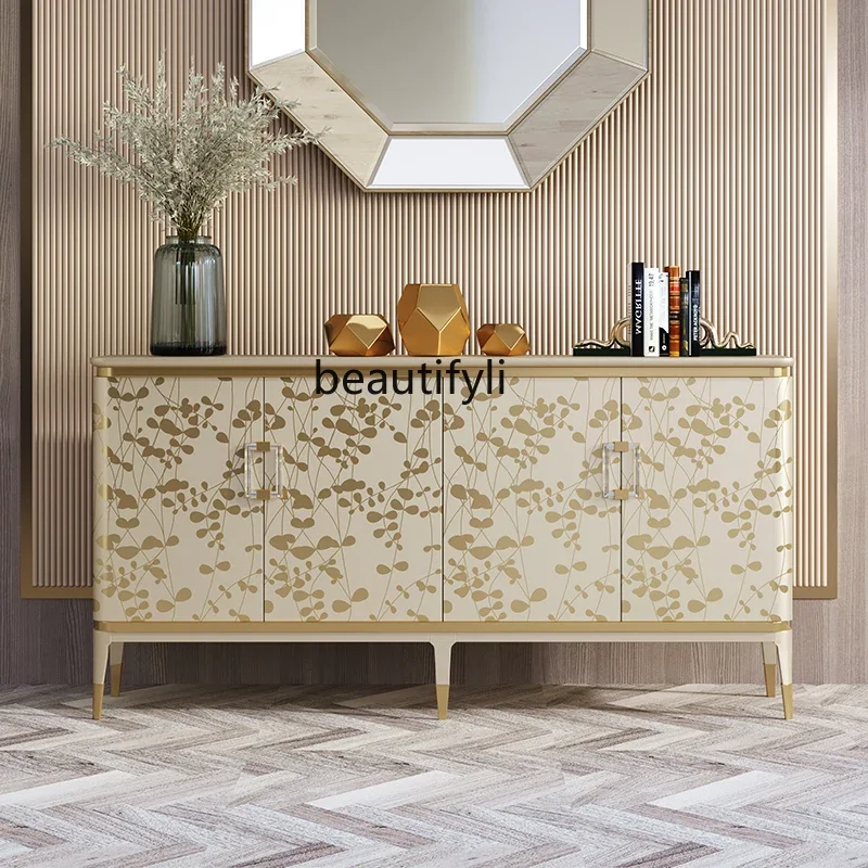 American light luxury dining side cabinet solid wood storage cabinet modern high-end entrance decorative cabinet8578
American light luxury dining side cabinet solid wood storage cabinet modern high-end entrance decorative cabinet8578