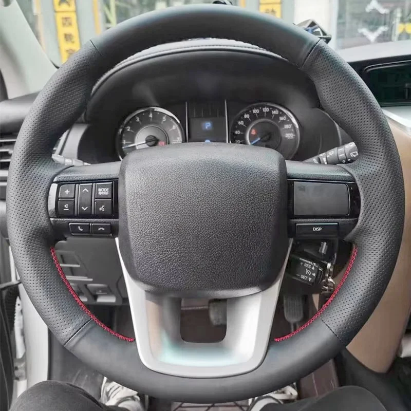 Car Steering Wheel Hand Stitched Leather Cover Braids On Steering Wheel For Toyota Fortuner 2016 2017 2018 2019 Hilux 2015-2019
Car Steering Wheel Hand Stitched Leather Cover Braids On Steering Wheel For Toyota Fortuner 2016 2017 2018 2019 Hilux 2015-2019
