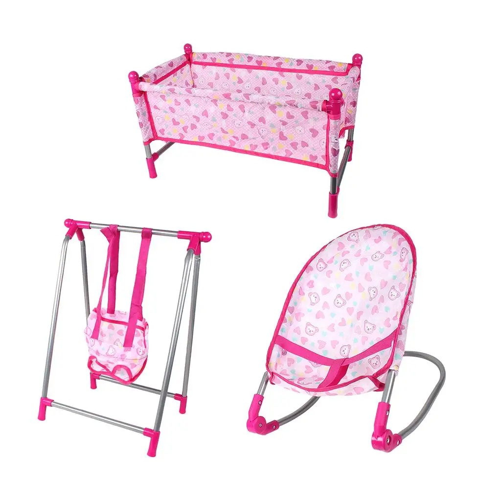 Mini Doll Furniture Swing Bed Rocking Chair Set Pretend Play Doll Accessories for Reborn Baby Girls and Boys
Mini Doll Furniture Swing Bed Rocking Chair Set Pretend Play Doll Accessories for Reborn Baby Girls and Boys