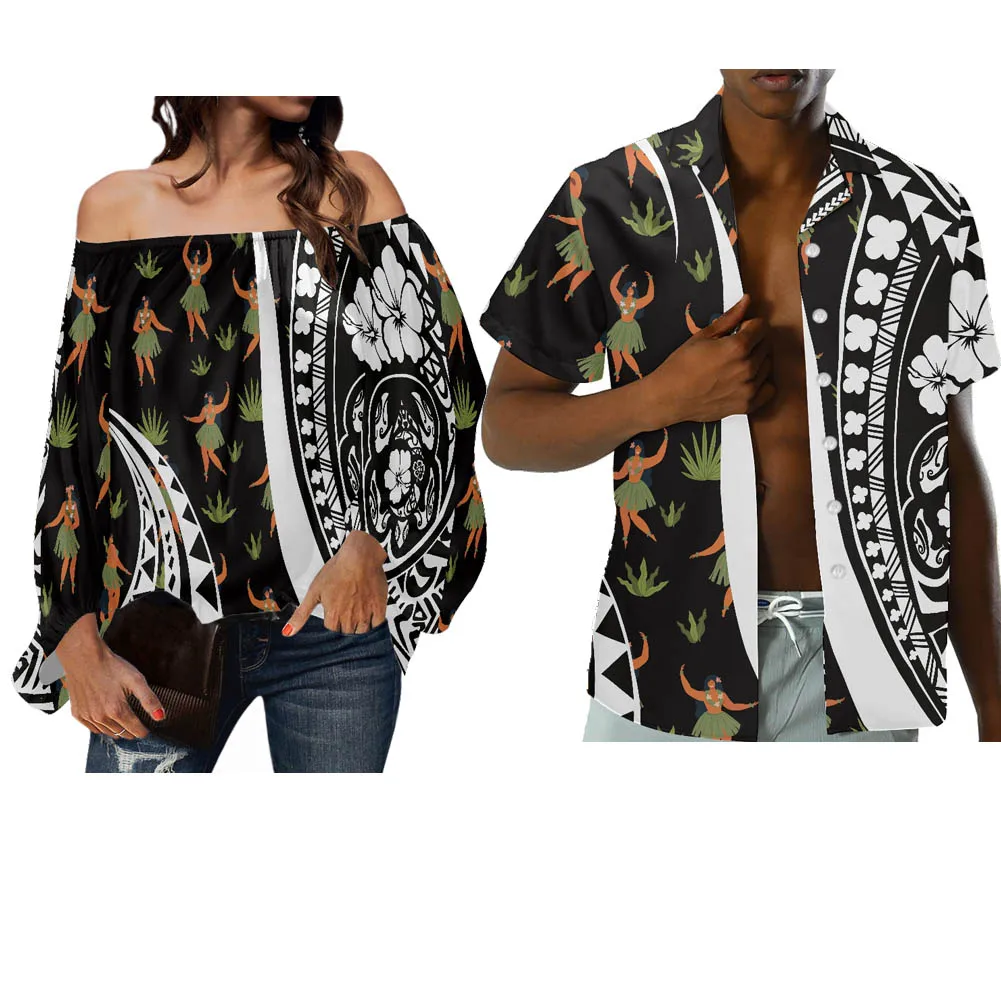 HYCOOL Unique Custom Couple Clothing For Valentine'S Day Polynesian Tribal Black Printed Women Elegant Blouse And Shirt For Men
HYCOOL Unique Custom Couple Clothing For Valentine'S Day Polynesian Tribal Black Printed Women Elegant Blouse And Shirt For Men