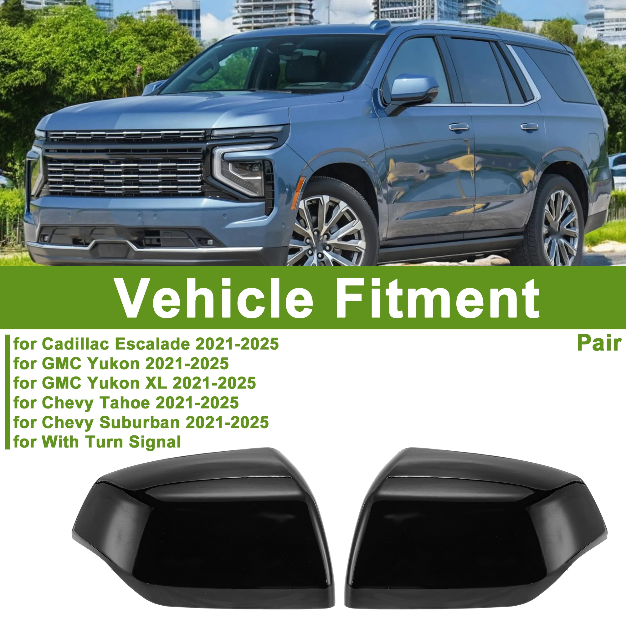 UXCELL 1 Pair Mirror Cover Cap Replacement Gloss Black for Cadillac Escalade 2021-2025
UXCELL 1 Pair Mirror Cover Cap Replacement Gloss Black for Cadillac Escalade 2021-2025