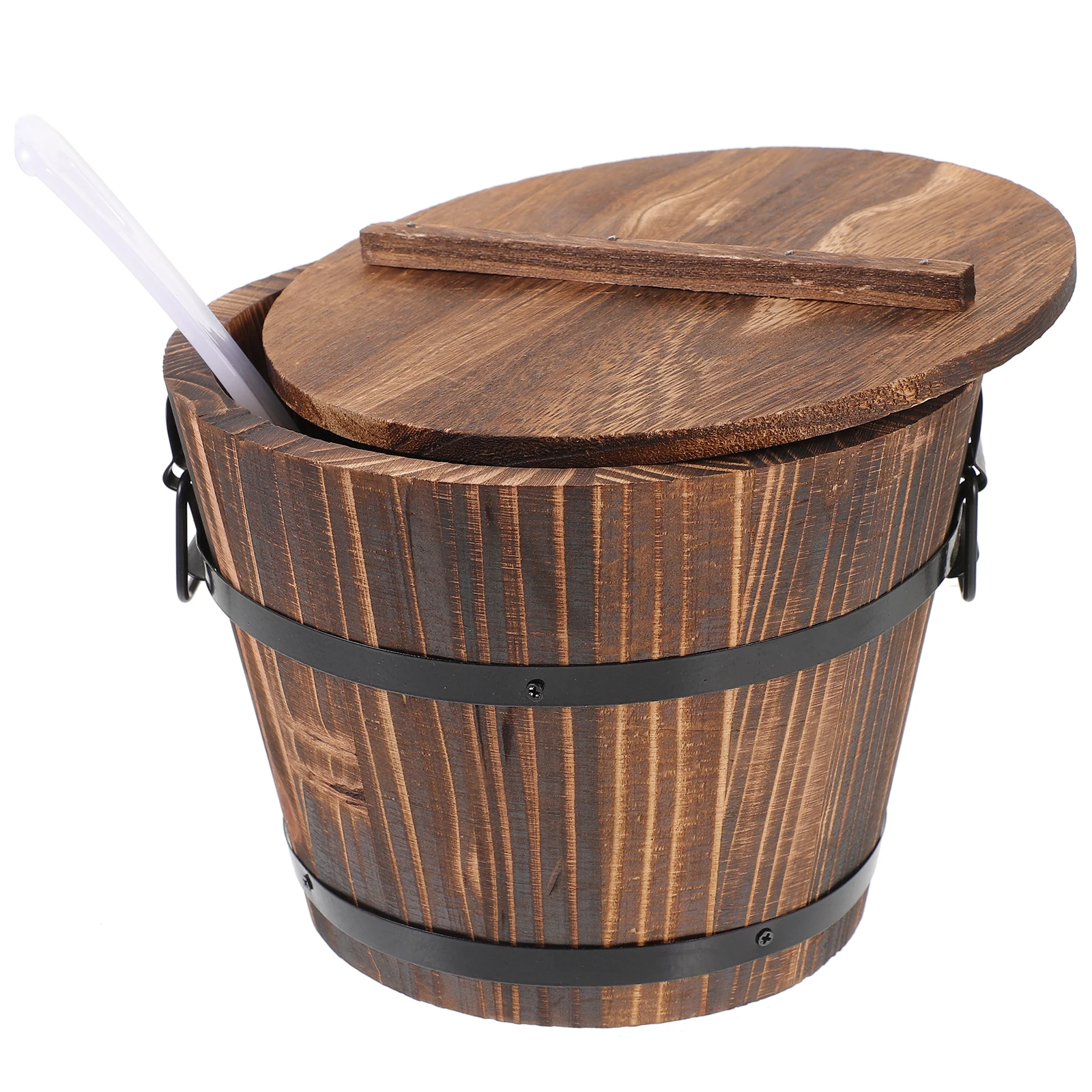 1pc Wooden Food Storage Bucket Natural Grain Eco Friendly Paintless Surface Smooth Handle Practical Kitchen Container
1pc Wooden Food Storage Bucket Natural Grain Eco Friendly Paintless Surface Smooth Handle Practical Kitchen Container