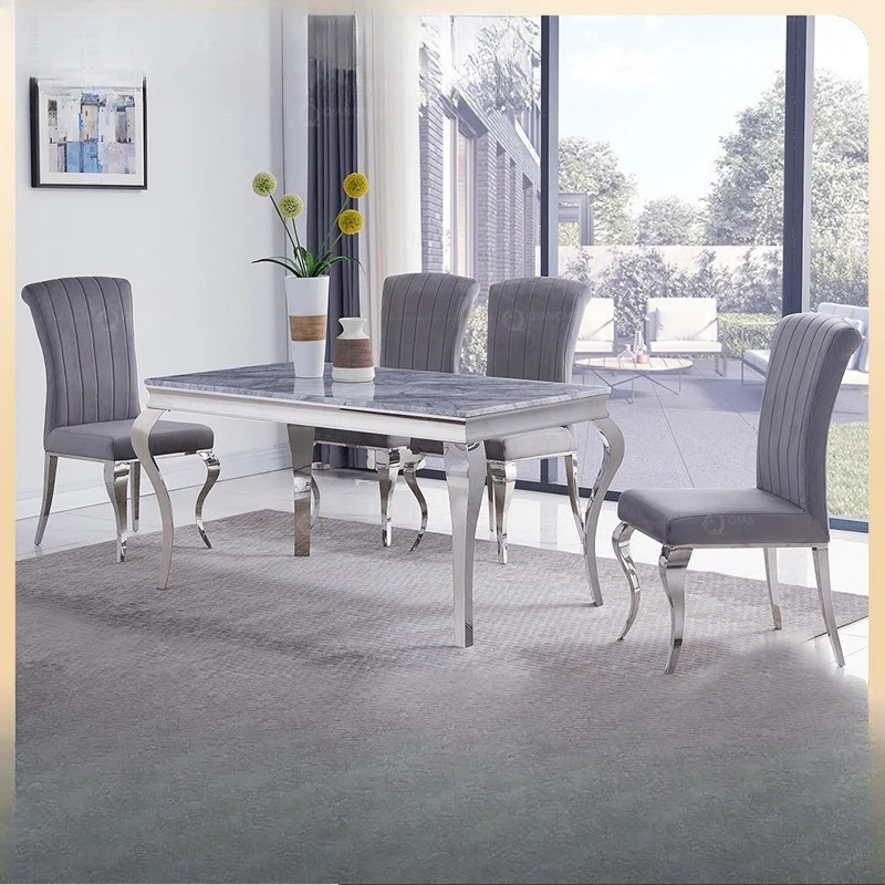 Cross-border marble dining table Modern Internet celebrity restaurant table and chair Rectangle stainless steel 10 light luxury
Cross-border marble dining table Modern Internet celebrity restaurant table and chair Rectangle stainless steel 10 light luxury