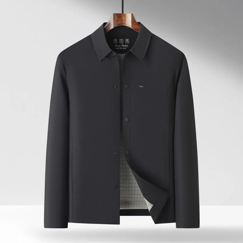 Spring Men Casual Jacket Fashion Solid Turn Down Collar Coat Mid-aged Casual Single Breasted Business Jacket Tops
Spring Men Casual Jacket Fashion Solid Turn Down Collar Coat Mid-aged Casual Single Breasted Business Jacket Tops
