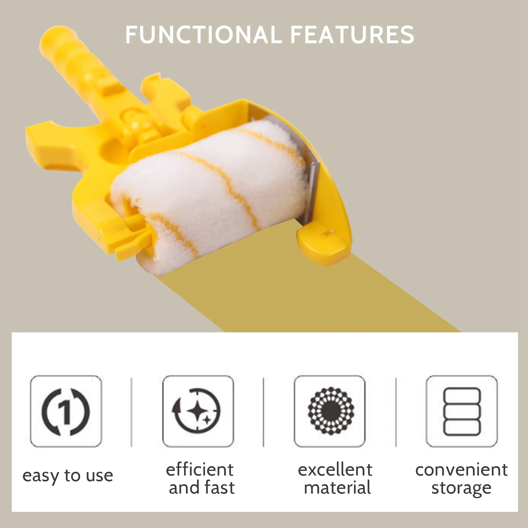 Набор из 6 штук: Валик-кисть для росписи стен и потолков, портативный, для чистого и точного нанесения краски, для дома
Набор из 6 штук: Валик-кисть для росписи стен и потолков, портативный, для чистого и точного нанесения краски, для дома
