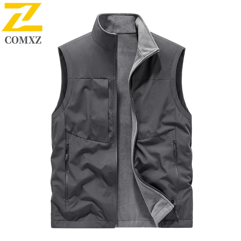 Spring and Autumn Men Workwear Vest Lined with Lamb Fleece Stand Collar Waterproof Wear-resistant Camping Coat Outdoor Warm Vest
Spring and Autumn Men Workwear Vest Lined with Lamb Fleece Stand Collar Waterproof Wear-resistant Camping Coat Outdoor Warm Vest