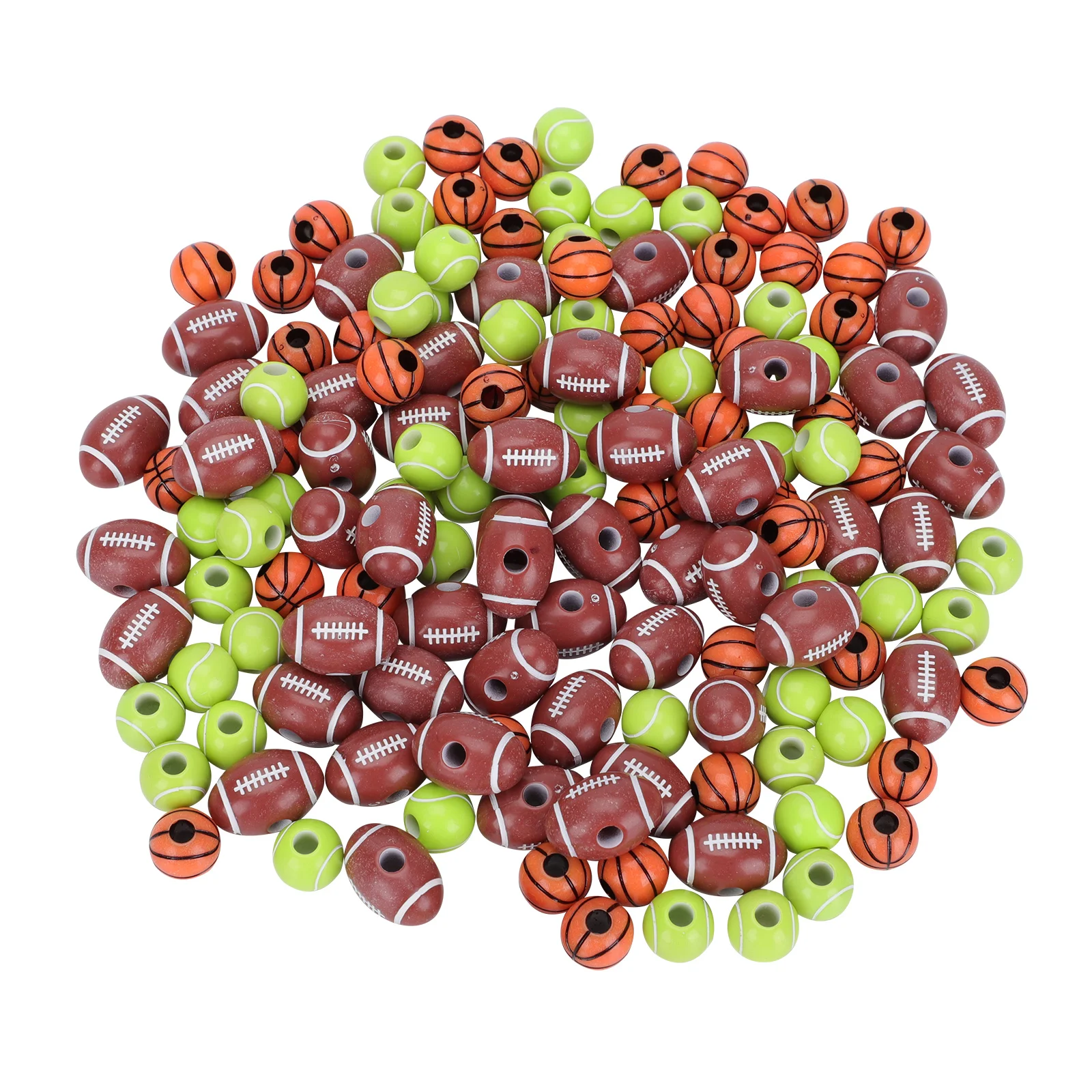 150 Pcs Acrylic Bead Necklace Loose Bead Jewelry Accessory Colored Decorative Baseball Charm for DIY Making Crafts
150 Pcs Acrylic Bead Necklace Loose Bead Jewelry Accessory Colored Decorative Baseball Charm for DIY Making Crafts