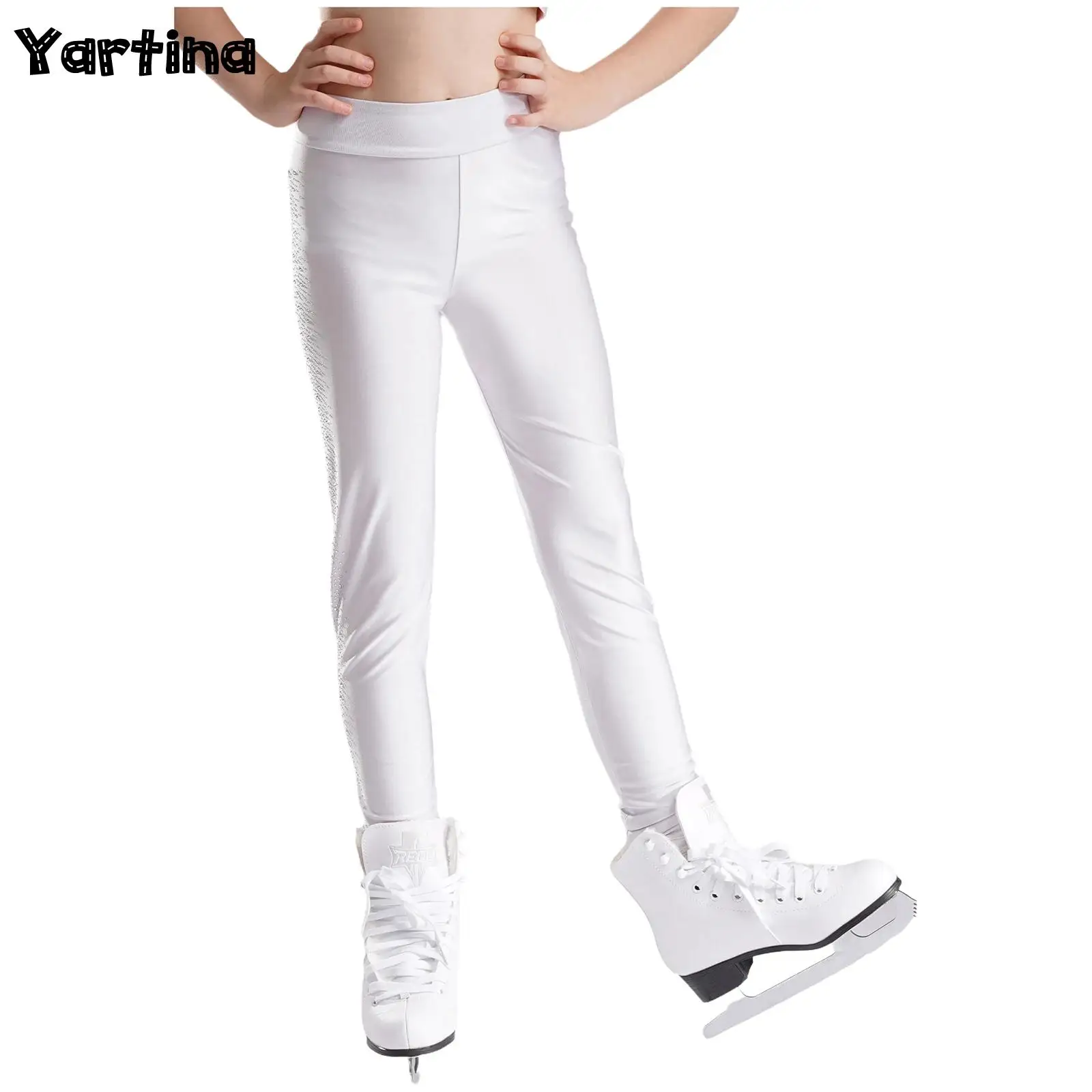 Kids Girls Sparkly Rhinestones Skating Leggings Rhythmic Gymnastics Figure Skating Tights Trousers Pants Performance Costume
Kids Girls Sparkly Rhinestones Skating Leggings Rhythmic Gymnastics Figure Skating Tights Trousers Pants Performance Costume
