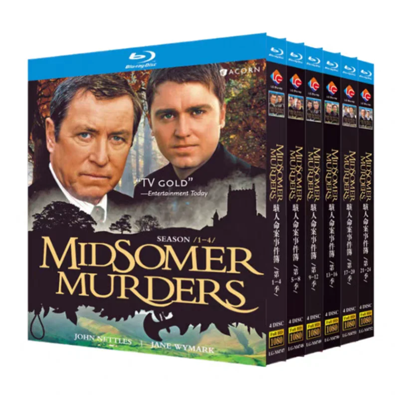 Midsomer Murders Seasons 1–24 Blu-ray High Definition US TV Series Box Set with English and Chinese Subtitles
Midsomer Murders Seasons 1–24 Blu-ray High Definition US TV Series Box Set with English and Chinese Subtitles
