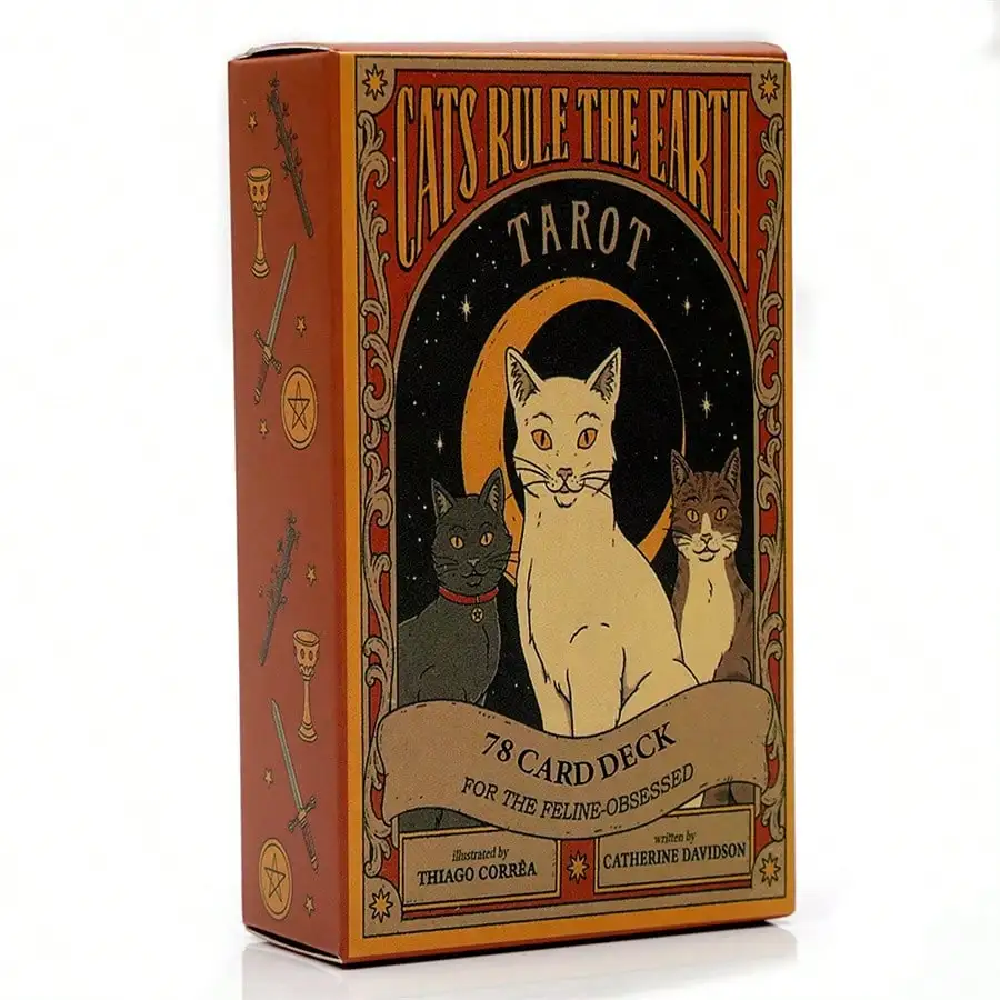 Cats Rule The Earth Tarot Cards Mystical Cat Pattern Divination Cards Party Leisure Game Card Deck
Cats Rule The Earth Tarot Cards Mystical Cat Pattern Divination Cards Party Leisure Game Card Deck