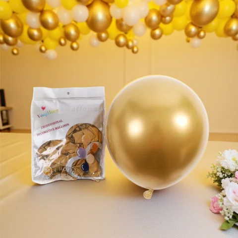 5/10/12inch Birthday Balloon Premium Metallic Latex Balloons Gold Silver Fruit Green Globe Wedding Party Decoration Kids Toys