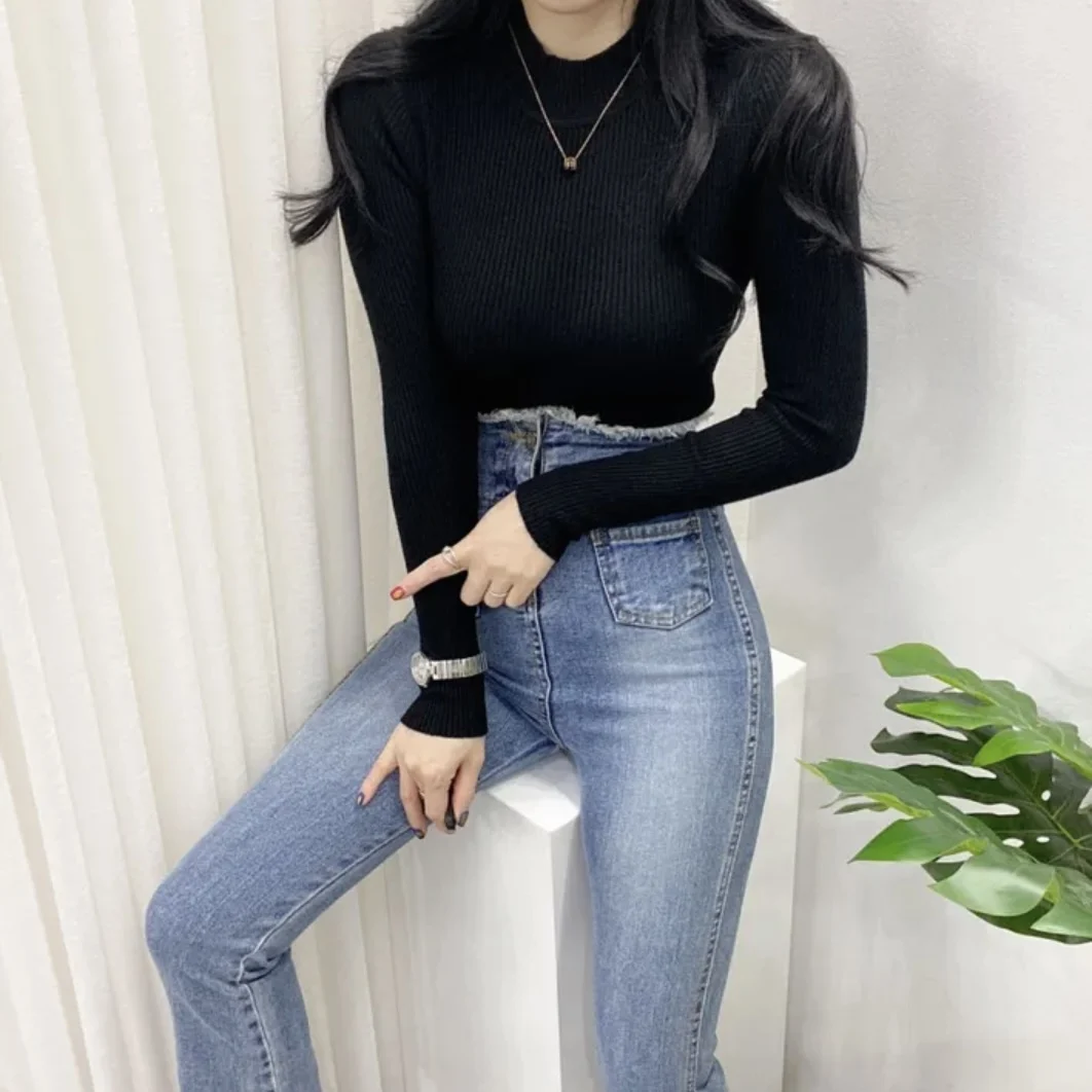 Шикарный женский трикотаж Long Sve f с высоким воротником, облегающий базовый слой, внутренняя одежда, осенне-зимний модный женский топ
Шикарный женский трикотаж Long Sve f с высоким воротником, облегающий базовый слой, внутренняя одежда, осенне-зимний модный женский топ