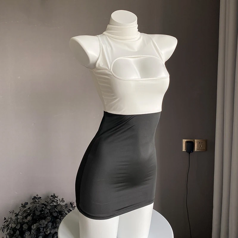Home Casual Sexy Patchwork Halter Neck Hollow Low-Cut Design Sexy Passionate Temptation Hot Flirting Sexy Pajamas Lingerie Dress
Home Casual Sexy Patchwork Halter Neck Hollow Low-Cut Design Sexy Passionate Temptation Hot Flirting Sexy Pajamas Lingerie Dress