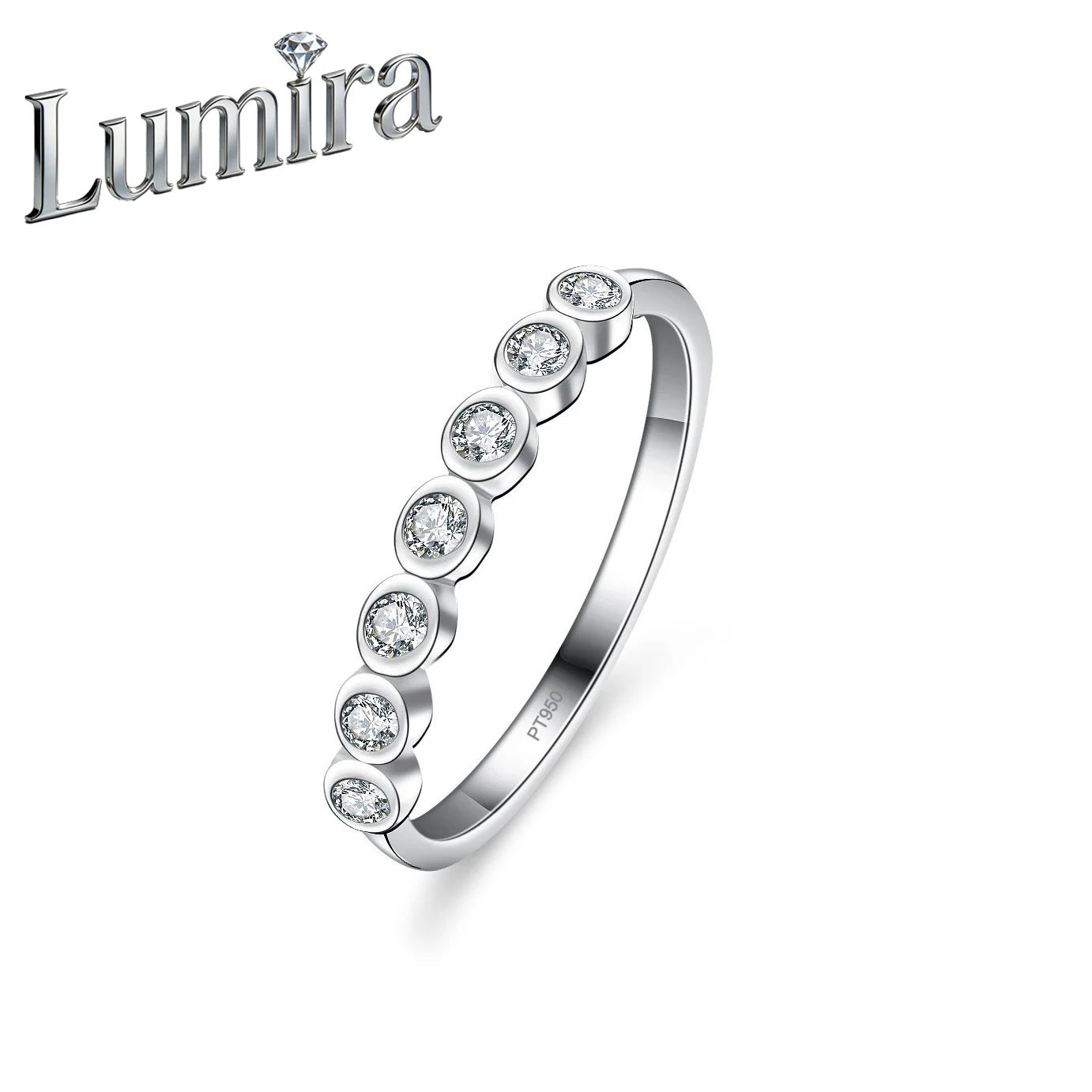 Кольцо Lumira Platinum PT950 с муассанитом для женщин, с эффектной закрепкой и дизайном в виде прямого ряда из семи камней
Кольцо Lumira Platinum PT950 с муассанитом для женщин, с эффектной закрепкой и дизайном в виде прямого ряда из семи камней