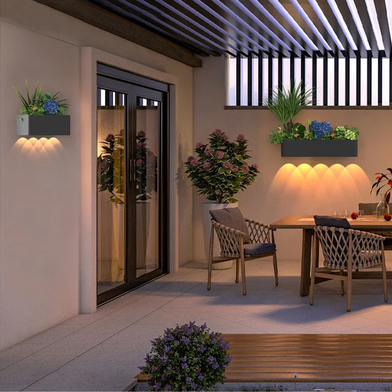 Outdoor waterproof wall lamp Garden Villa garden lamp Creative flower pot Terrace decorative Solar wall lamp
Outdoor waterproof wall lamp Garden Villa garden lamp Creative flower pot Terrace decorative Solar wall lamp