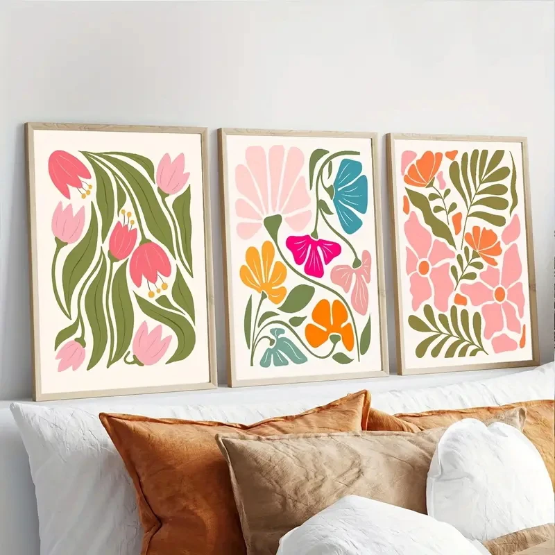 3pcs/Set Scandinavian Floral Wall Art, Colorful Abstract Modern Plant-printed Canvas Posters, Living Room, Room Home Decoration
3pcs/Set Scandinavian Floral Wall Art, Colorful Abstract Modern Plant-printed Canvas Posters, Living Room, Room Home Decoration