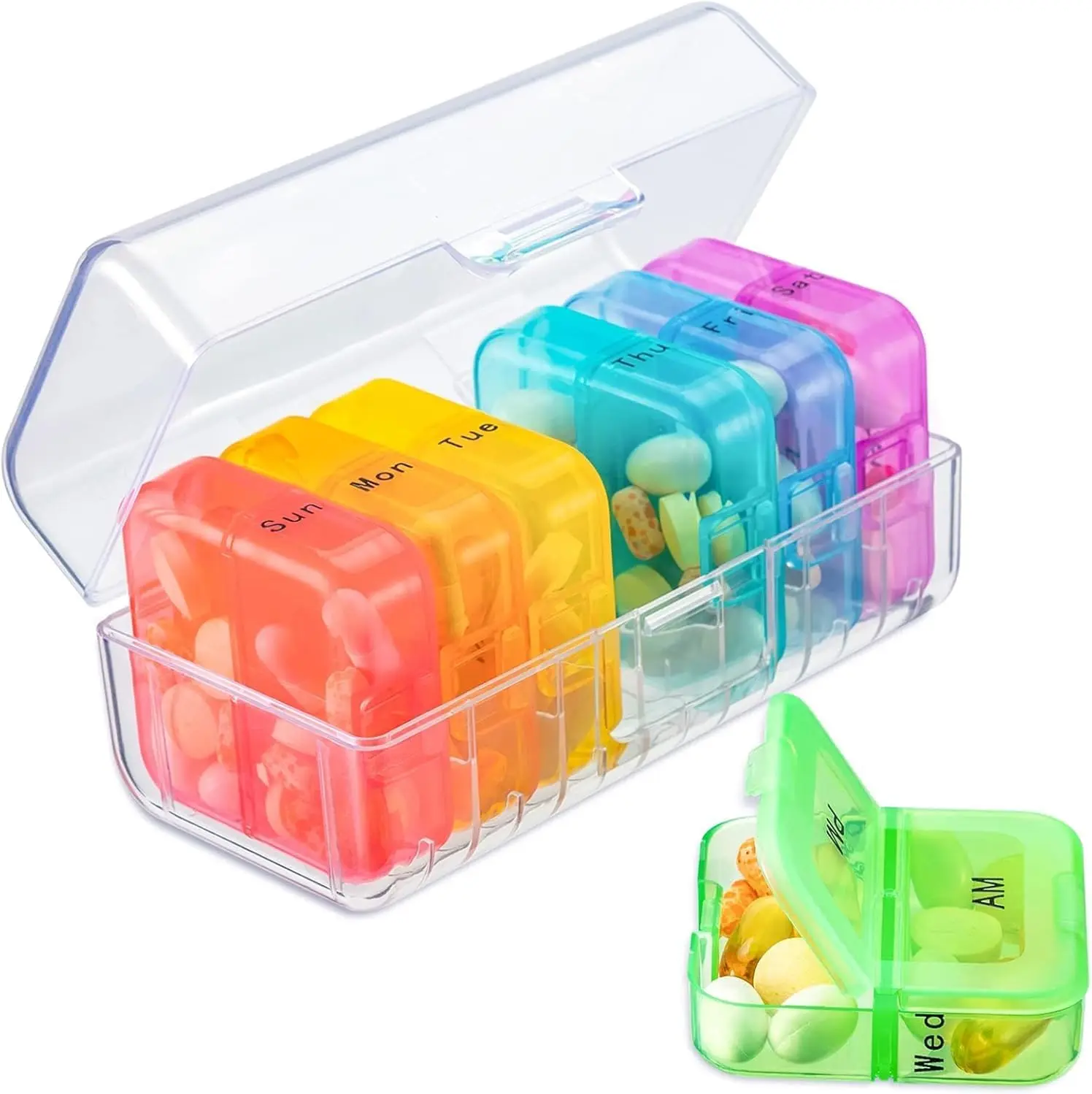 2 Times a Day Weekly Pill Organizer, 7 Day AM PM Pill Box with Double-Side Large Opening, Portable Travel Case for Medicine, Vitamins
2 Times a Day Weekly Pill Organizer, 7 Day AM PM Pill Box with Double-Side Large Opening, Portable Travel Case for Medicine, Vitamins