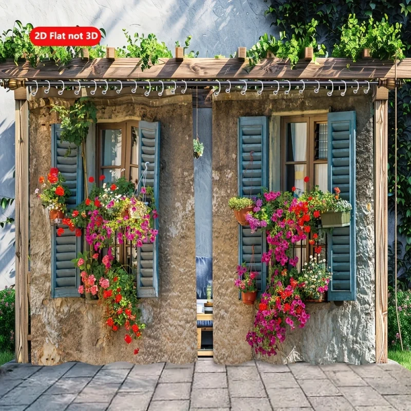 2-Piece Outdoor Window Lace Curtain Set, Ideal For Gardens, Machine-Washable With Hooks, Sun-Blocking Garden Sheer Curtains
2-Piece Outdoor Window Lace Curtain Set, Ideal For Gardens, Machine-Washable With Hooks, Sun-Blocking Garden Sheer Curtains