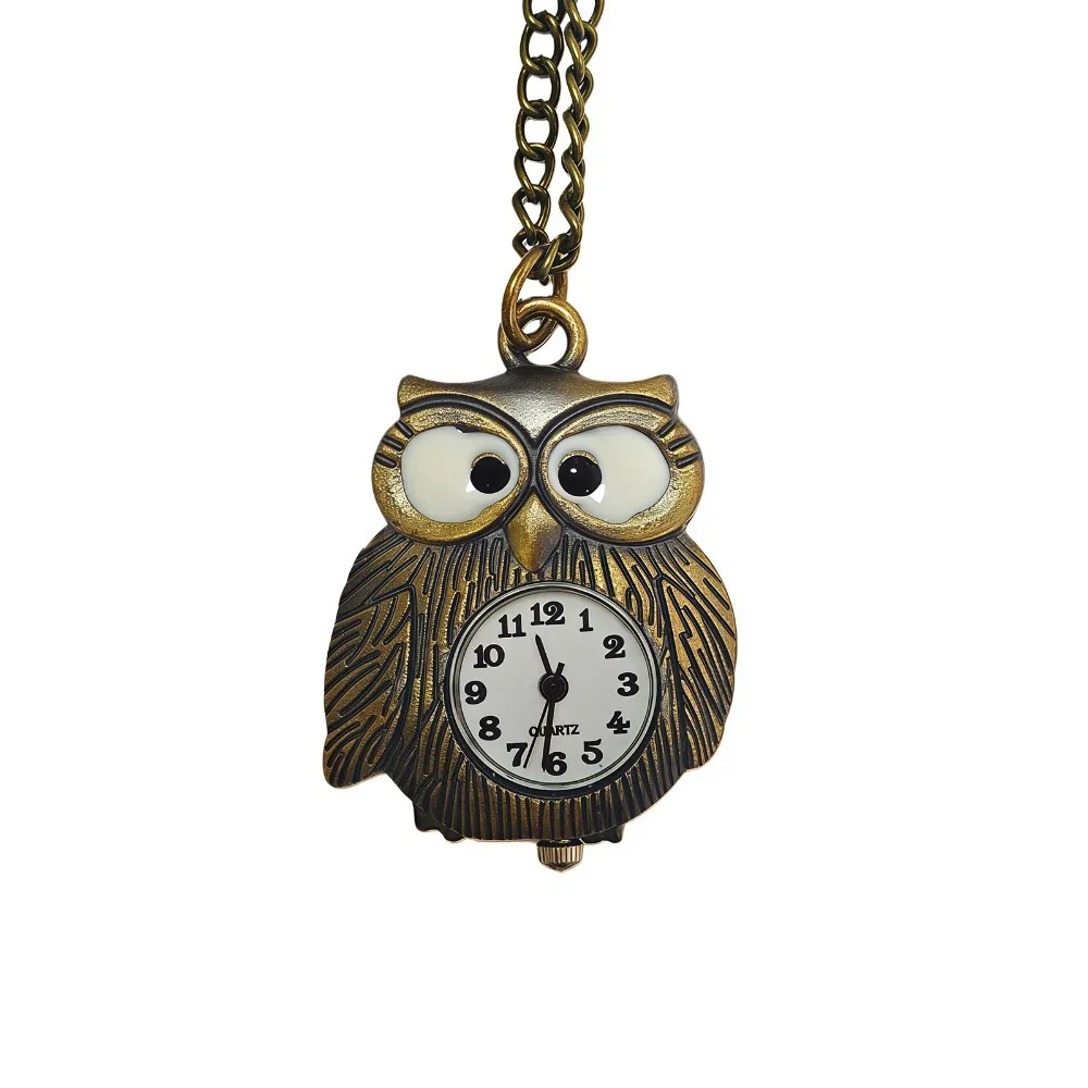 Cartoon Alloy Owl Pocket Watch Antique Bronze Color Vintage Mini Pocket Watch Quartz Necklace Pocket Watch Gift
Cartoon Alloy Owl Pocket Watch Antique Bronze Color Vintage Mini Pocket Watch Quartz Necklace Pocket Watch Gift
